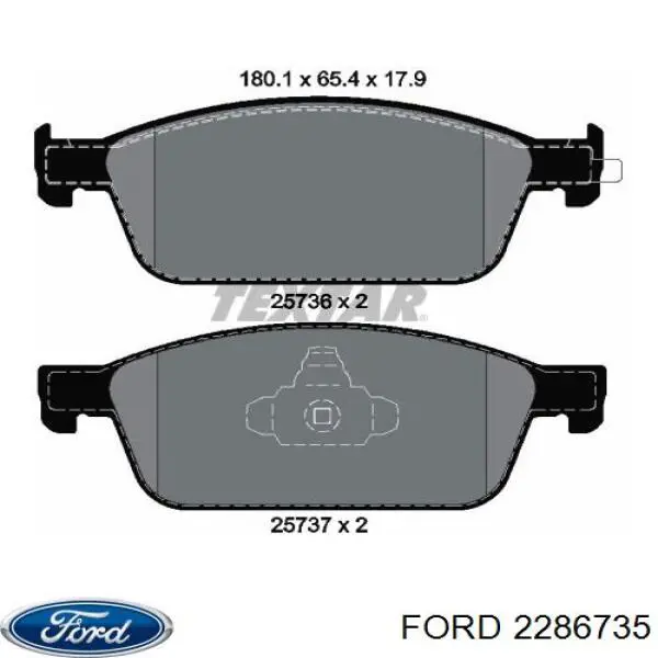 2286735 Ford pastillas de freno delanteras