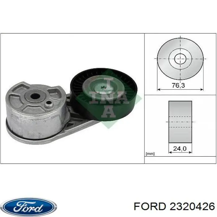 Tensor de correa poli V para Ford Focus (HP)