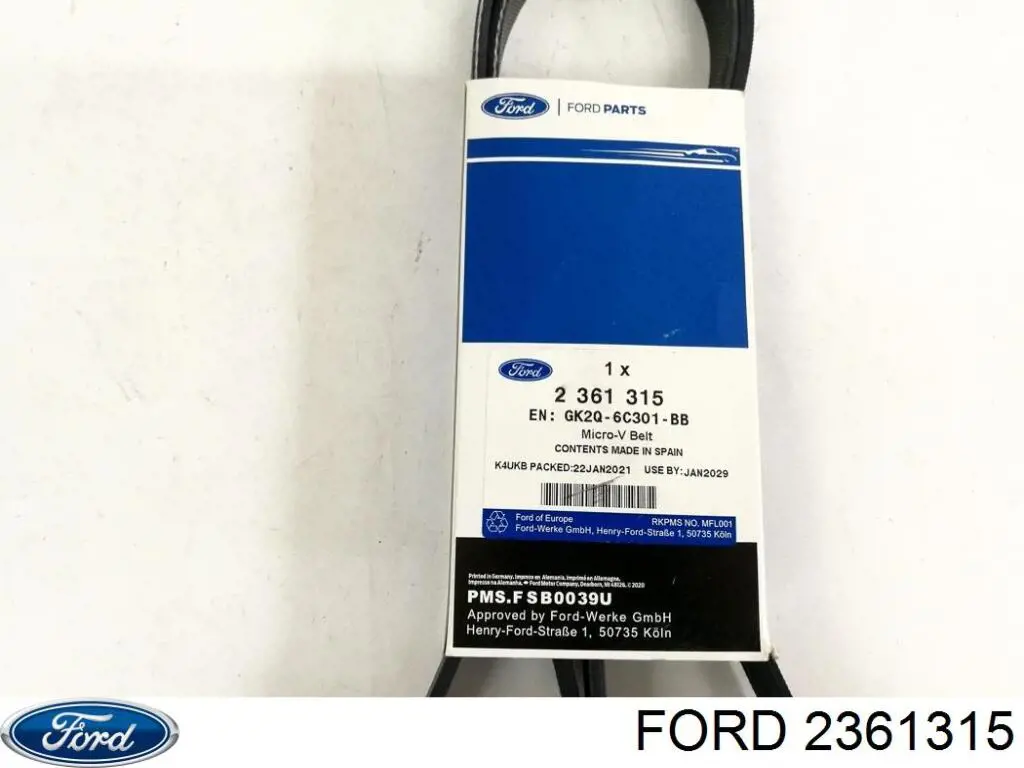 2361315 Ford correa trapezoidal