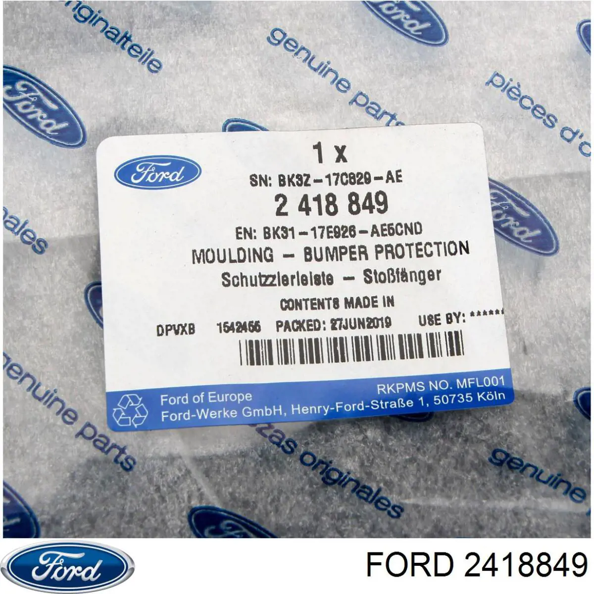 Comprar 2418849 Ford Parachoques trasero, parte central