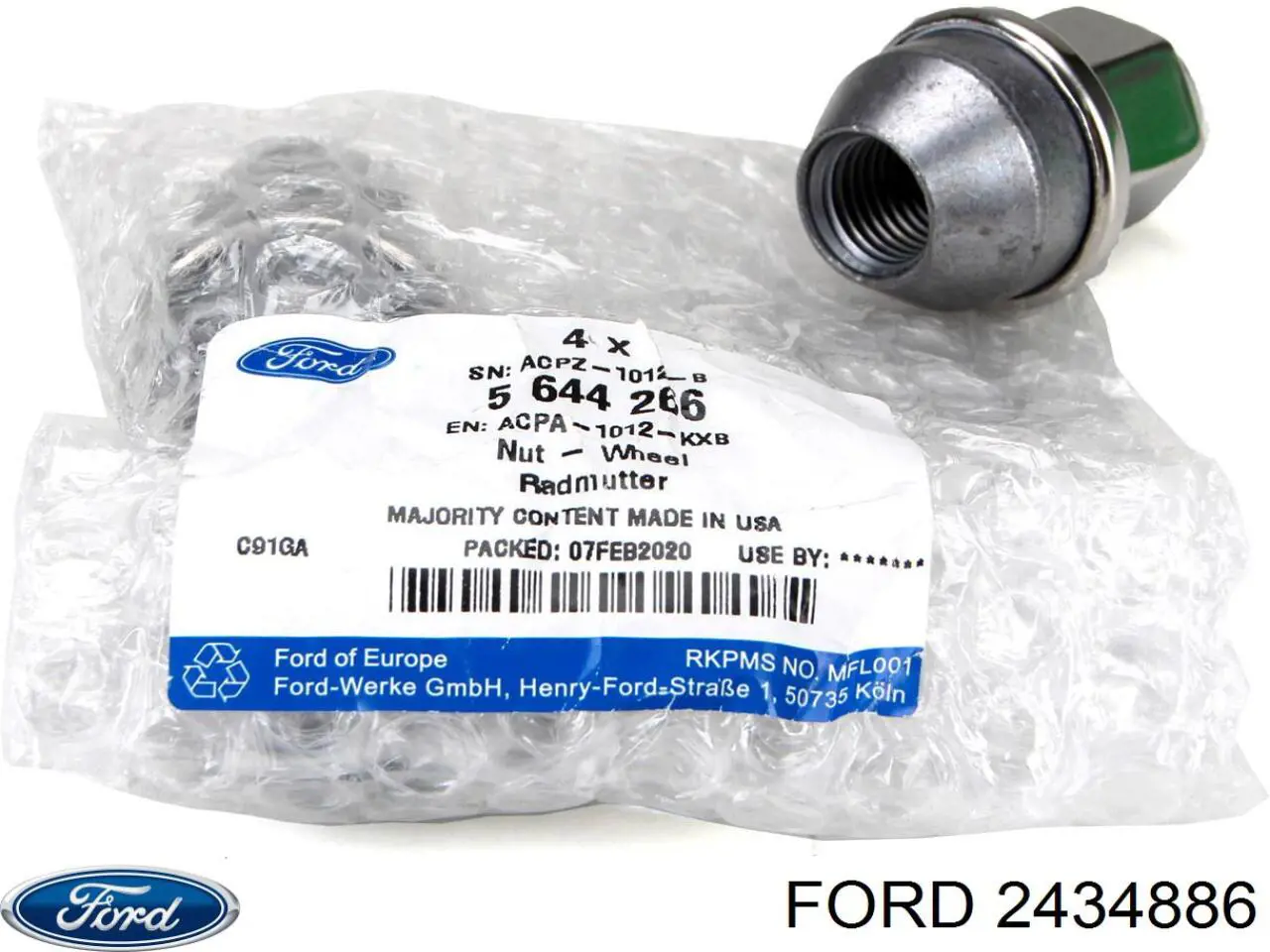 Tuerca seguridad de rueda Ford 2434886 precio, desde 4,35 EUR