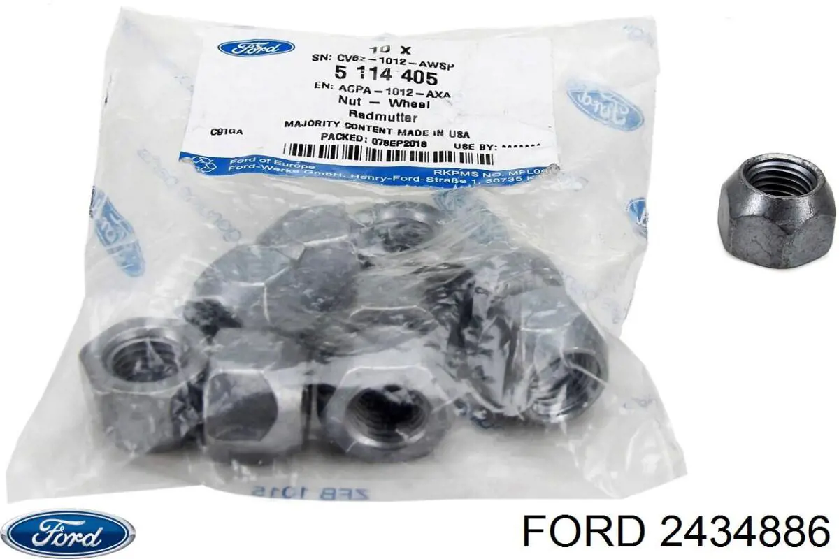 Tuercas de rueda 2434886 Ford