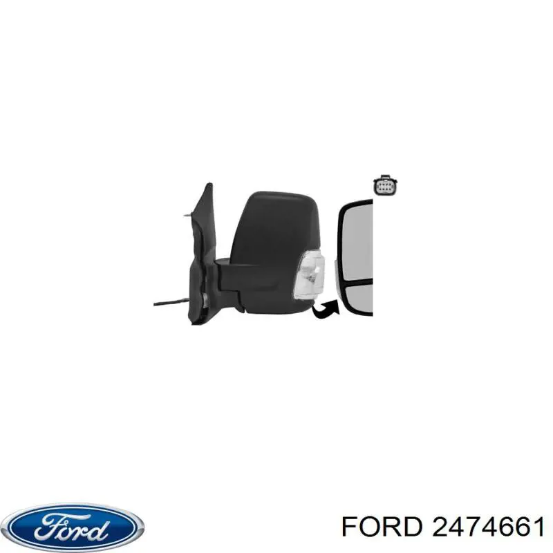2474661 Ford Espejo retrovisor izquierdo
