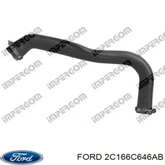 2C166C646AB Ford tubo flexible de aire de sobrealimentación izquierdo