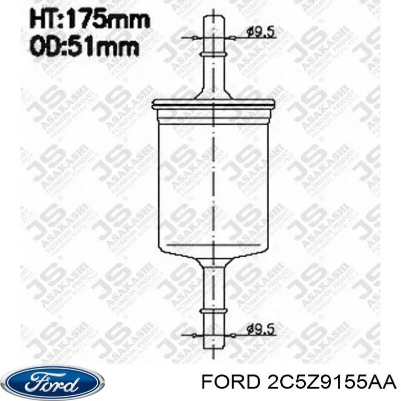 FG1011 Ford Filtro de gasolina