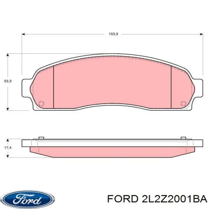 2L2Z2001BA Ford pastillas de freno delanteras