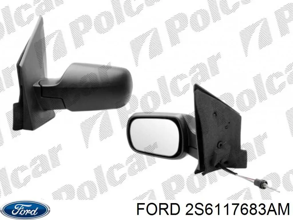 Espejo de retrovisor izquierdo 2S6117683AM Ford