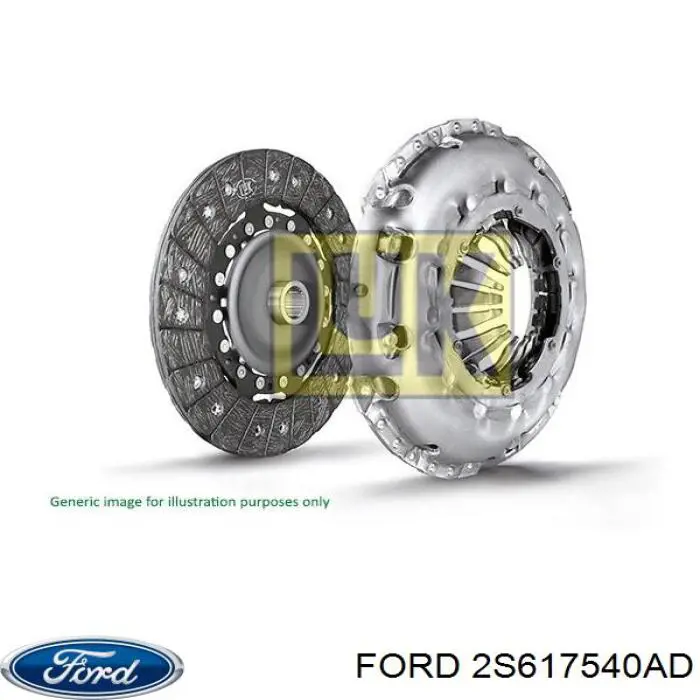 2S61 7540-AD Ford kit de embrague (3 partes)