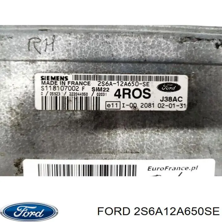 Centralina Del Motor / Modulo De control Del Motor (ecu) para Ford Fiesta (JH, JD)