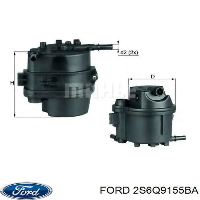 2S6Q9155BA Ford filtro combustible