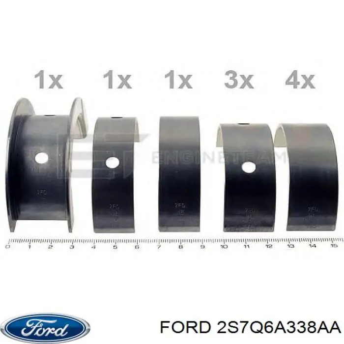 Comprar T123158 Ford Juego de cojinetes de cigüeñal, estándar, STD