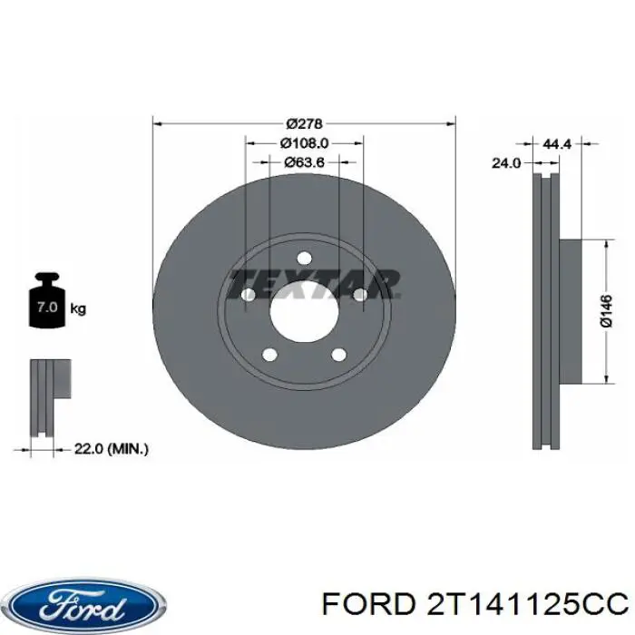 2T141125CC Ford Discos