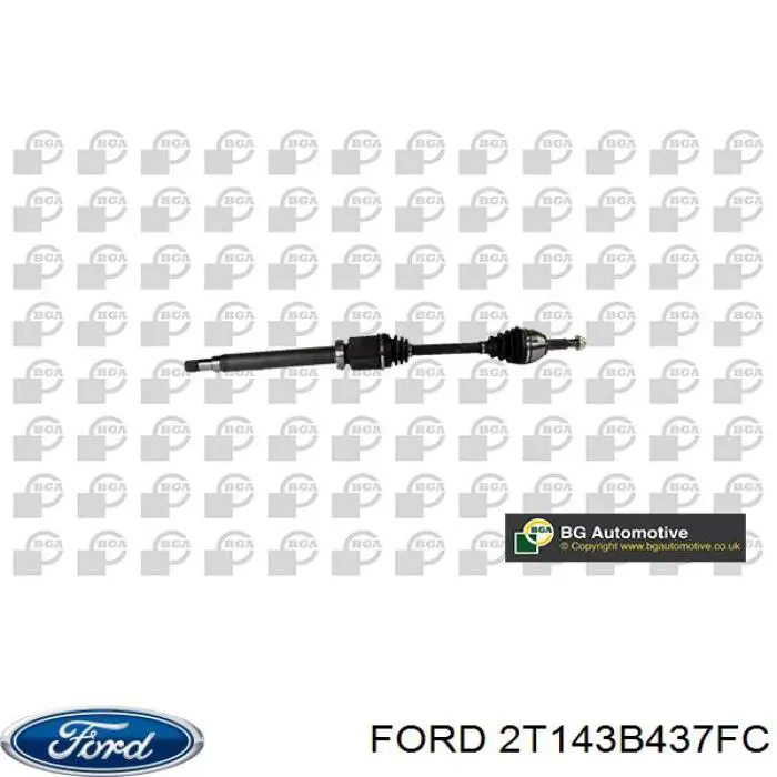 2T143B437FC Ford árbol de transmisión delantero izquierdo