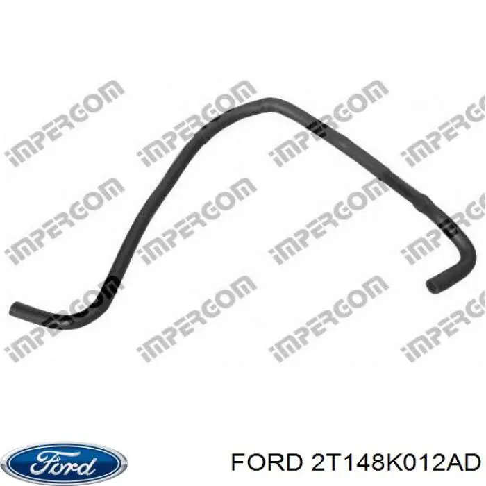 2T14-8K012-AD Ford tubería de radiador, tuberia flexible calefacción, superior