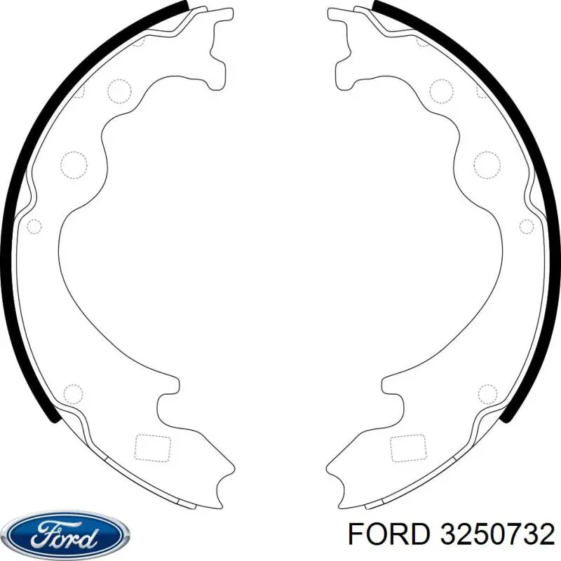 Zapatas de frenos de tambor traseras para Ford Econovan (KAA)
