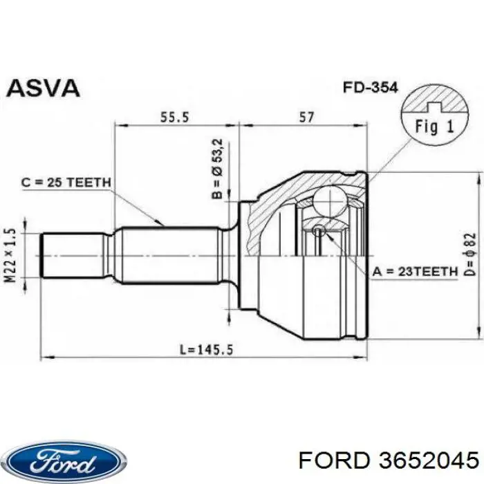  Ford 3652045 precio, desde 62,44 EUR