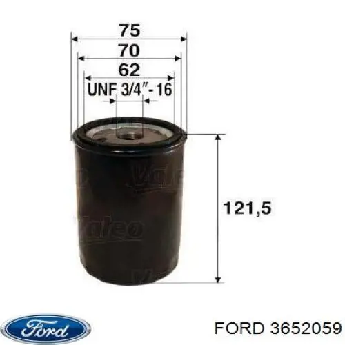 3652059 Ford filtro de aceite