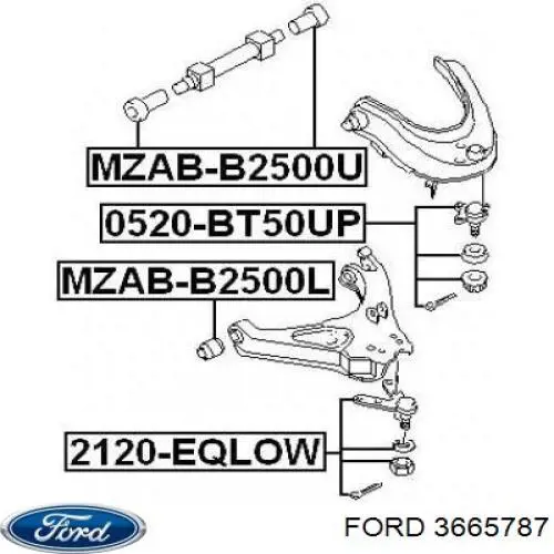 Comprar 3665787 Ford Rótula inferior de suspensión