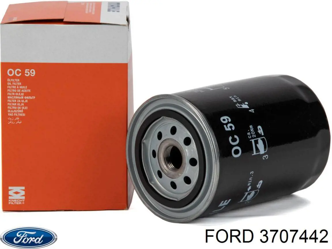 3707442 Ford filtro de aceite