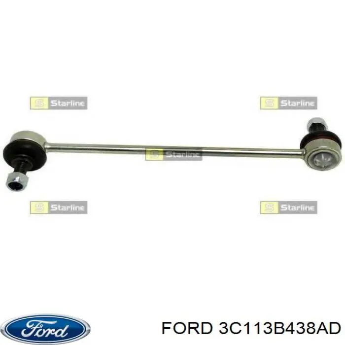 3C113B438AD Ford soporte de barra estabilizadora delantera