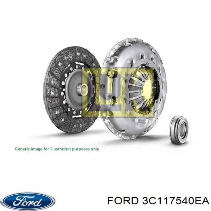 3C117540EA Ford kit de embrague (3 partes)