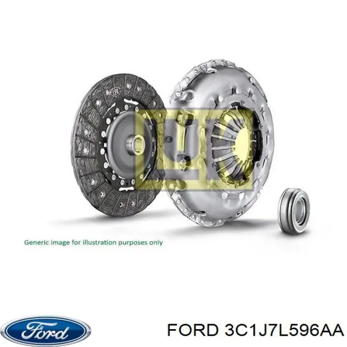 3C1J7L596AA Ford kit de embrague (3 partes)