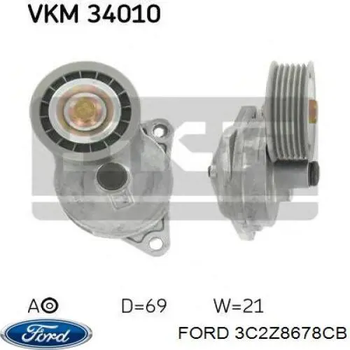 Comprar 4792259AD Chrysler Polea inversión/guía, correa poli V