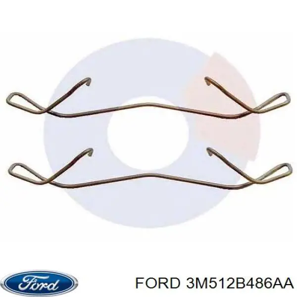 3M512B486-AA Ford conjunto de muelles almohadilla discos delanteros