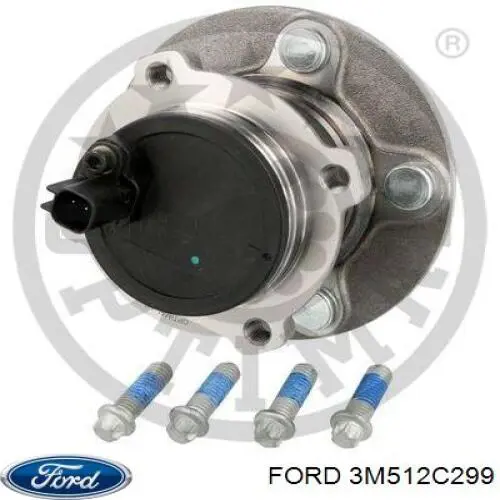 Cubo de rueda trasero 3M512C299 Ford