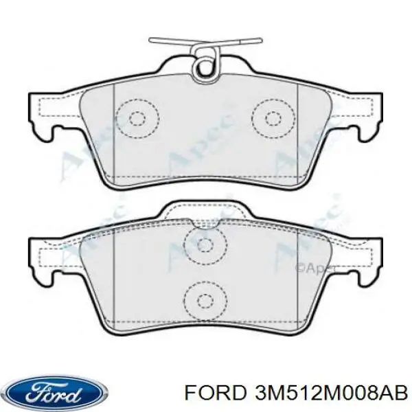 3M512M008AB Ford pastillas de freno traseras