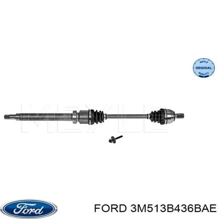 3M513B436BAE Ford árbol de transmisión delantero derecho