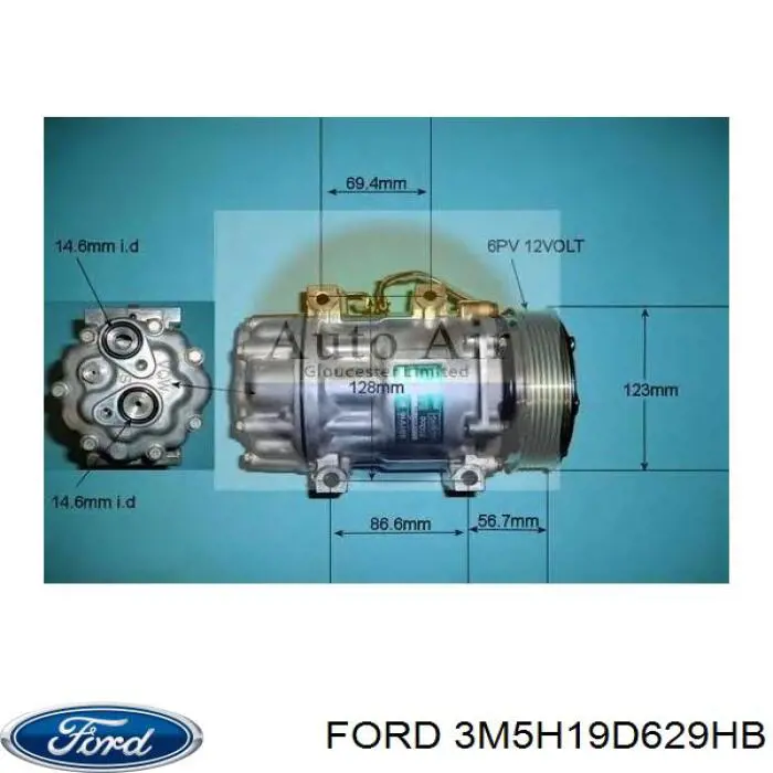3M5H19D629HB Ford compresor de aire acondicionado