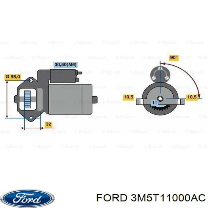 Comprar 3M5T11000AC Ford Motores de arranque