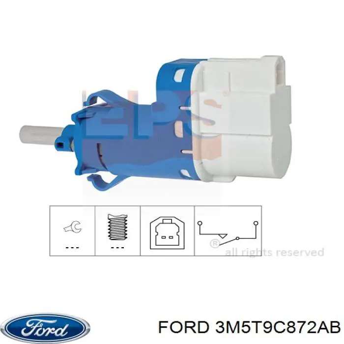 3M5T9C872AB Ford interruptor luz de freno