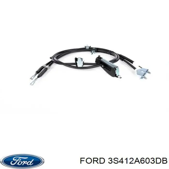 3S41-2A603-DB Ford cable de freno de mano trasero derecho/izquierdo