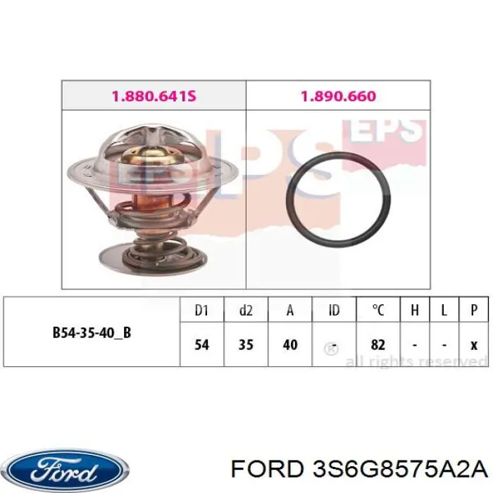 Termostato 3S6G8575A2A Ford