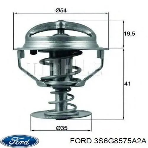 3S6G 8575-A2A Ford termostato