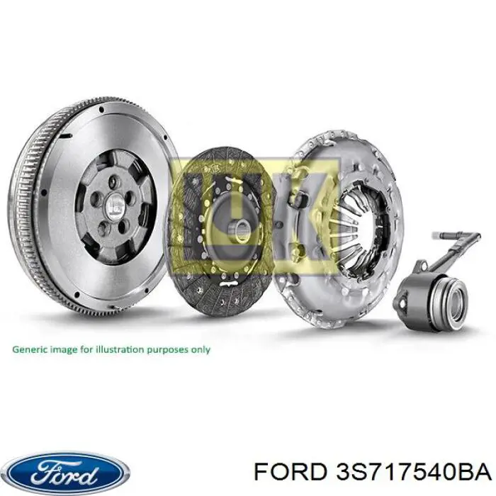 3S717540BA Ford kit de embrague (3 partes)