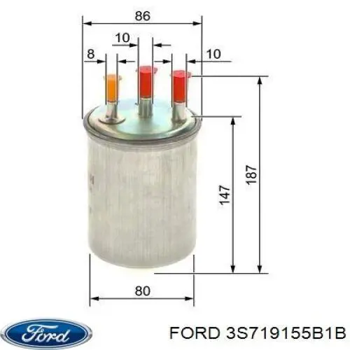 Filtro combustible Jaguar X-type CF1