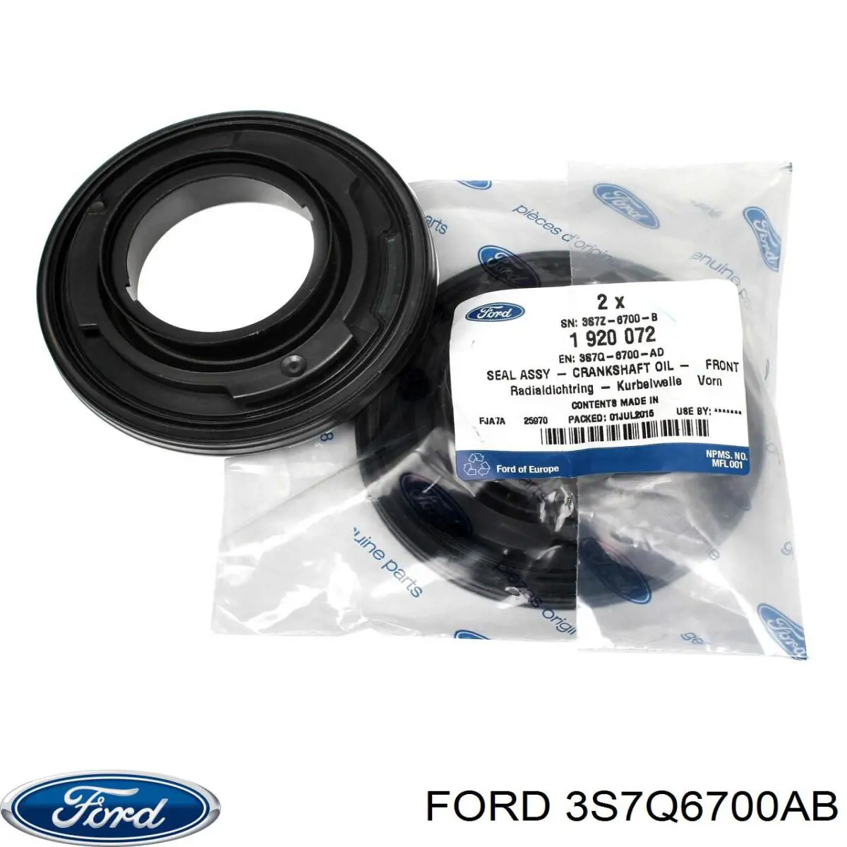 Comprar 3S7Q6700AB Ford Retén de cigüeñal frontal