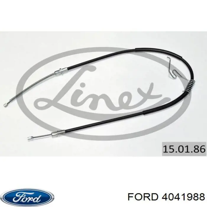 4041988 Ford cable de freno de mano trasero derecho