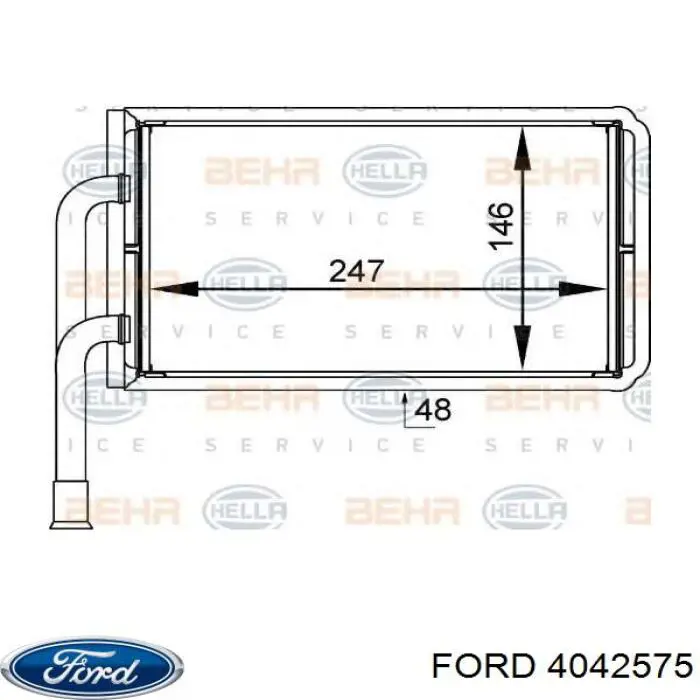 Radiador de calefacción Ford 4042575 precio, desde 43,50 EUR