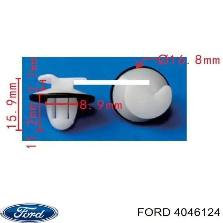 4046124 Ford clips fijación, revestimiento puerta