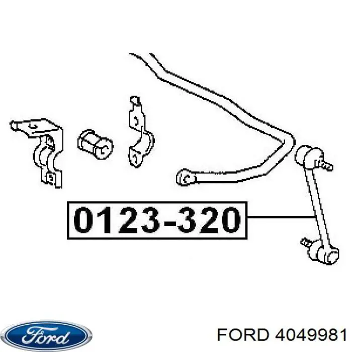 4049981 Ford soporte de barra estabilizadora delantera