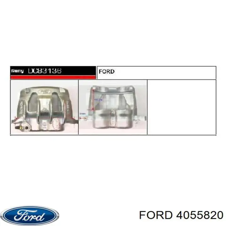 Pinza de freno delantera izquierda 4055820 Ford