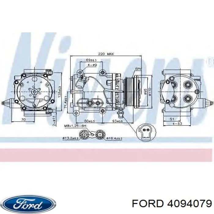 Compresor ac Ford 4094079 precio, desde 236,34 EUR