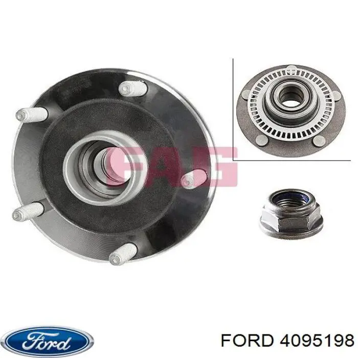 4095198 Ford cubo de rueda trasero