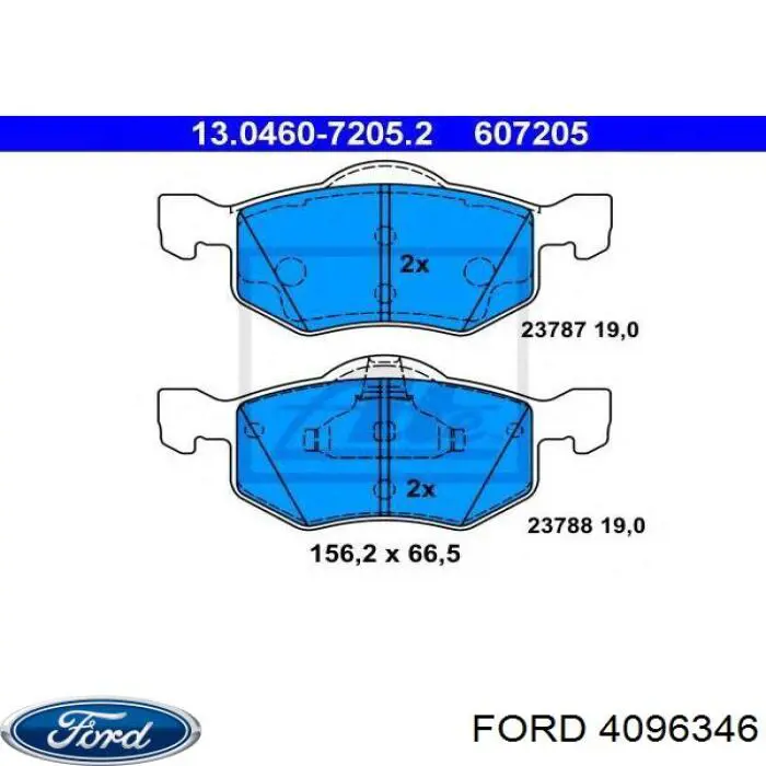 4096346 Ford pastillas de freno delanteras