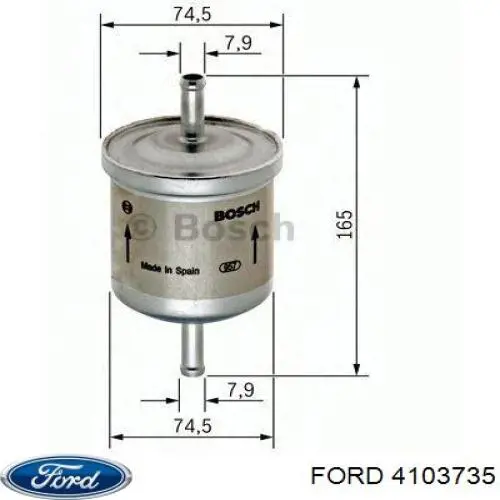 4103735 Ford filtro combustible