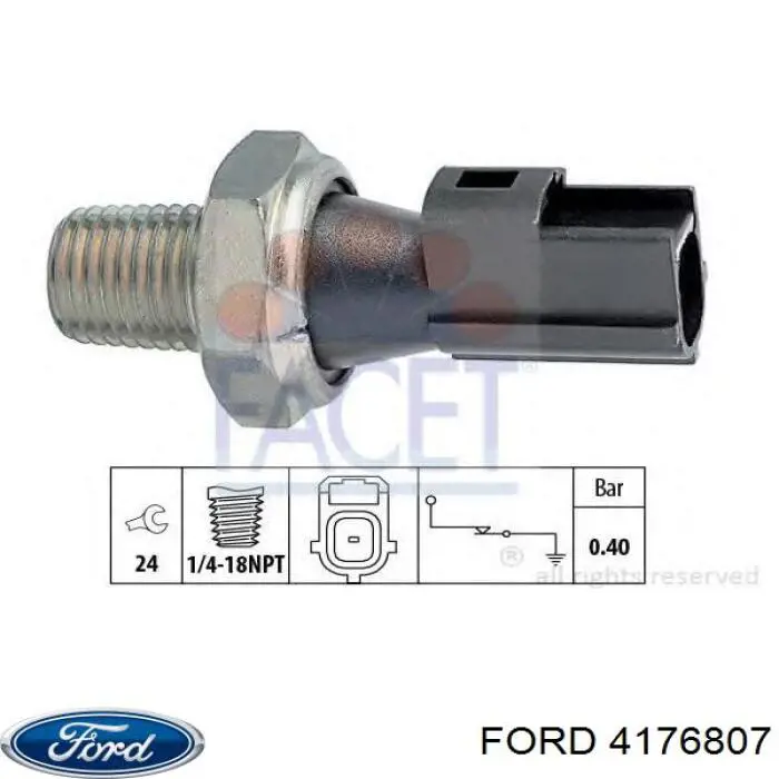 4176807 Ford sensor de presión de aceite